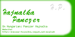 hajnalka panczer business card